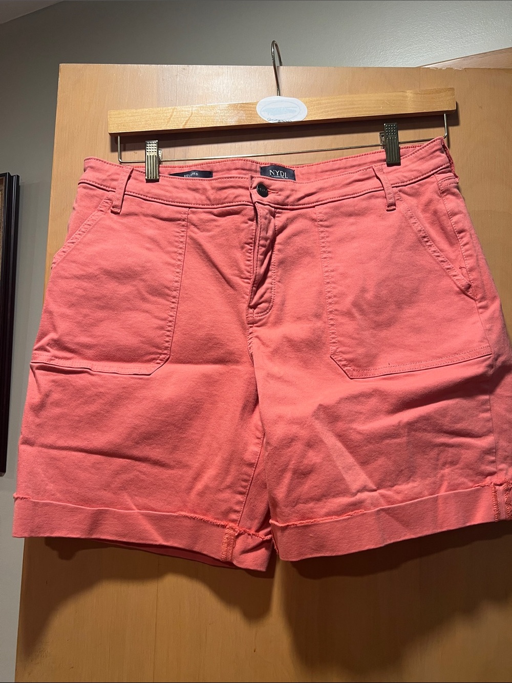 NYDJ Coral Cotton-Blend Utility Bermuda Shorts